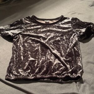 Velvet Kids Shirt in Shimmering Black